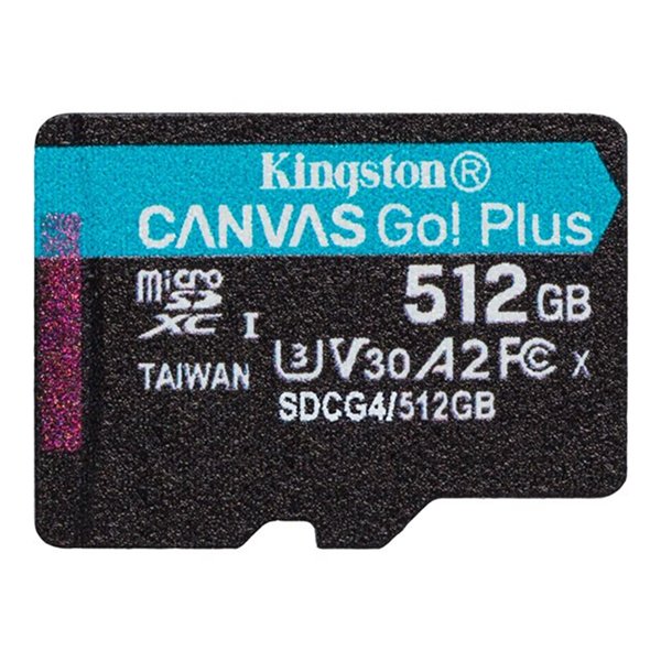 512GB microSDXC Canvas Go Plus Gen4 200R A2 U3 Single Pack w/o ADP
