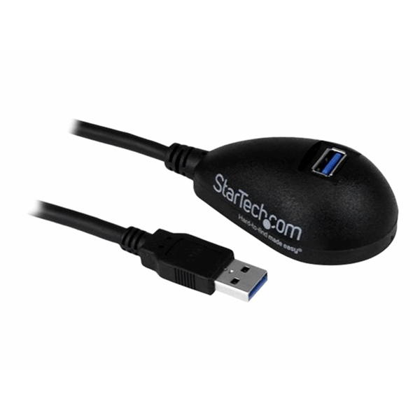5ft Black USB 3 Desktop Extension Cable