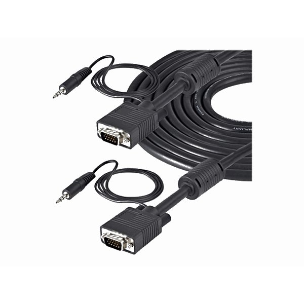 5m High Res Monitor VGA Cable w/Audio