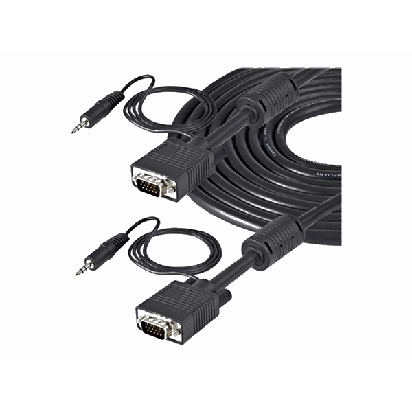 5m High Res Monitor VGA Cable w/Audio
