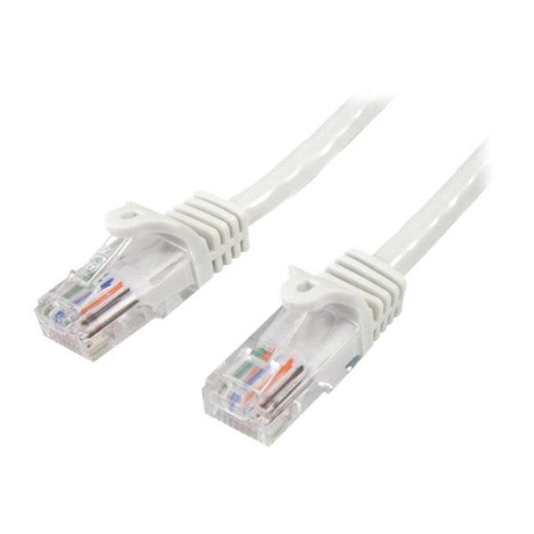 5m White Snagless Cat5e Patch Cable