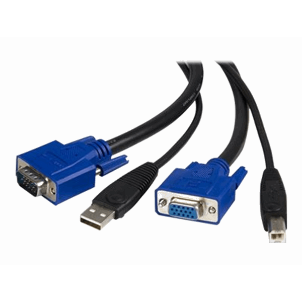 6 ft 2-in-1 USB KVM Cable
