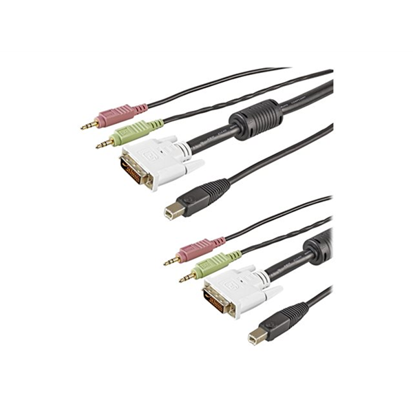 6 ft 4-in-1 USB DVI KVM Cable with Audio