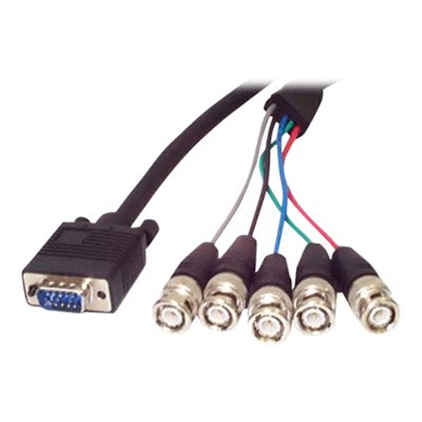6 ft HD15 VGA to 5 BNC Monitor Cable