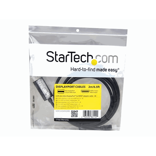 6 ft mDP to HDMI converter cable