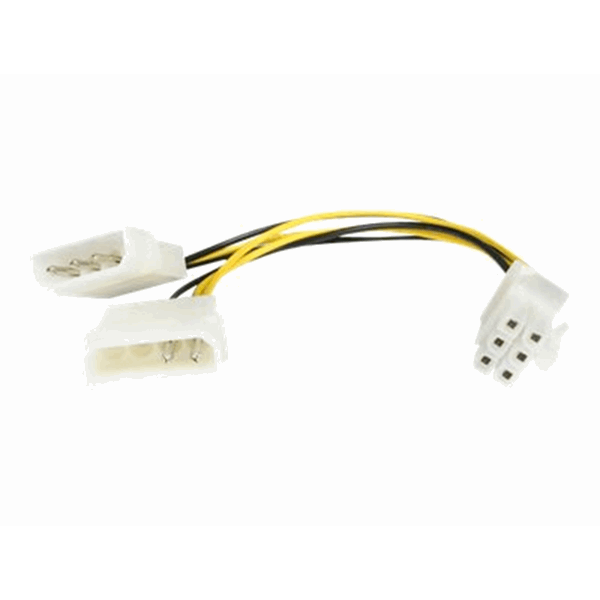 6" LP4 to 6 Pin PCIe Power Cable Adapter
