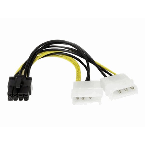 6" LP4 to 8 Pin PCIe Power Cable Adapter