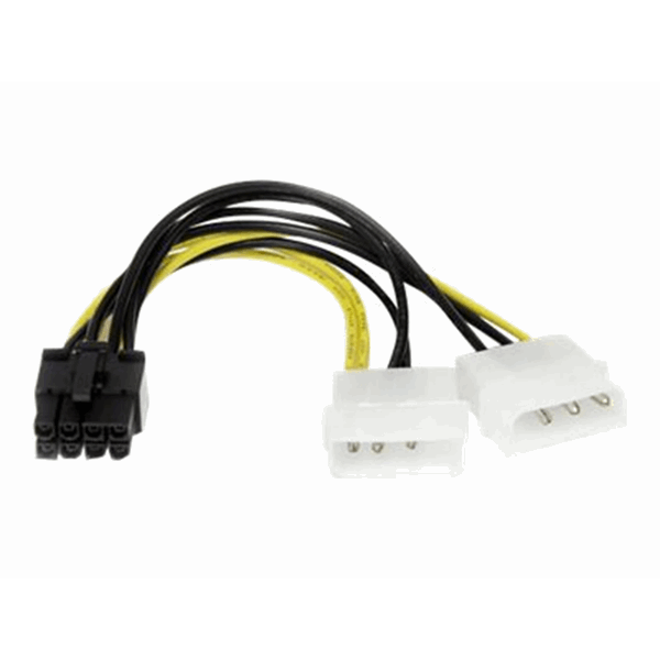 6" LP4 to 8 Pin PCIe Power Cable Adapter