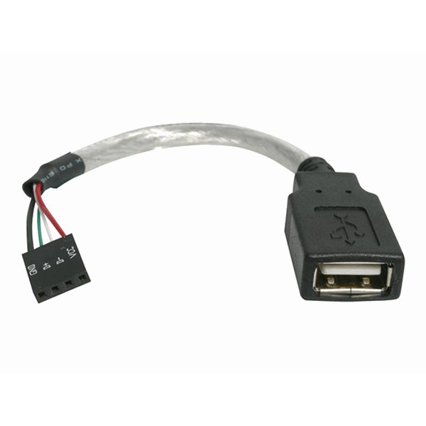 6" USB A to USB 4 Pin Header Cable