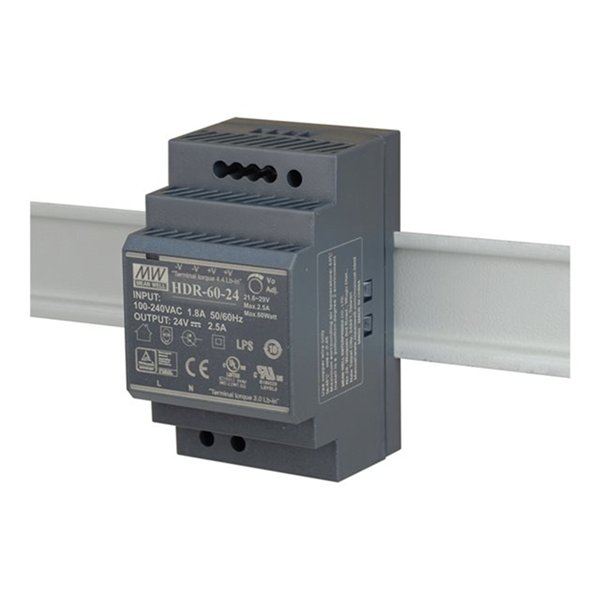 60W Ultra slim design with 52.5mm (3SU)width Power Supply