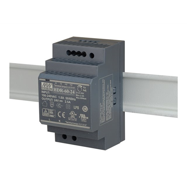 60W Ultra slim design with 52.5mm (3SU)width Power Supply