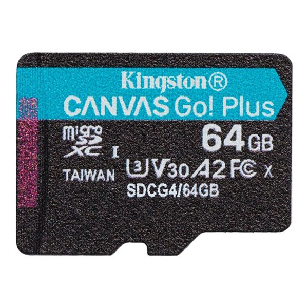64GB microSDXC Canvas Go Plus Gen4 200RA2 U3 Single Pack w/o ADP