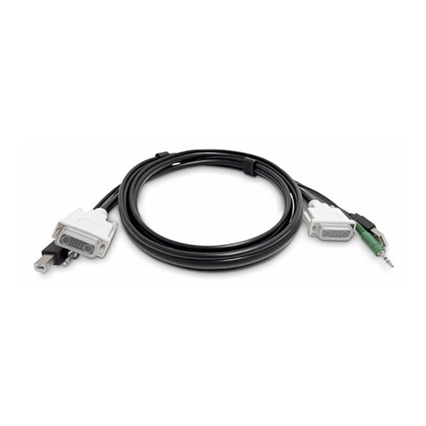 6ft (1.8m) DVI KVM Cable USB 2.0 TAA