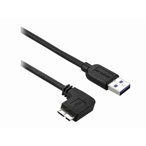 6ft Slim Left Angle Micro USB 3.0 Cable