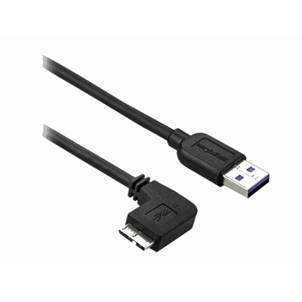 6ft Slim Left Angle Micro USB 3.0 Cable 6ft Slim Left Angle Micro USB 3.0 Cable