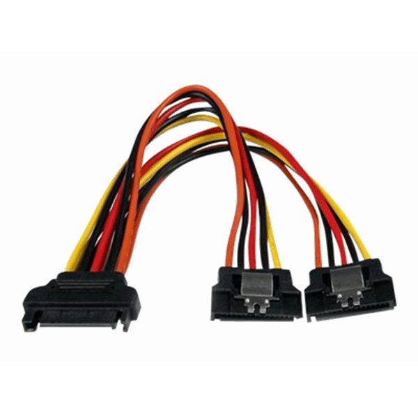 6in Latching SATA Power Y Splitter Cable