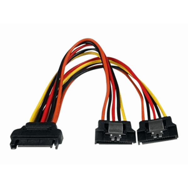 6in Latching SATA Power Y Splitter Cable