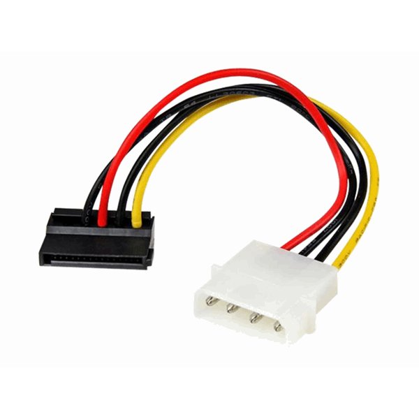 6in Molex to Left Angle SATA Adapter
