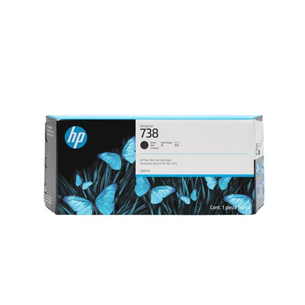 738 300-ml Black DesignJet Ink Cartridge