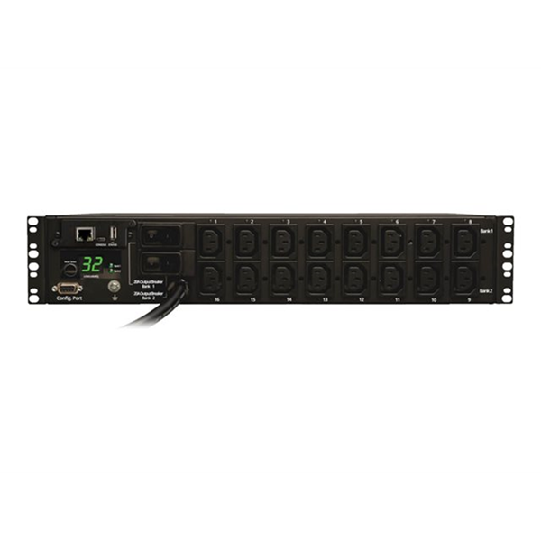 7.4kW Single-Phase Switched PDU LX Interface 230V Outlets (16-C13) IEC-309 Blue230V 32A 3.6m Cord 2U Rack-Mount TAA