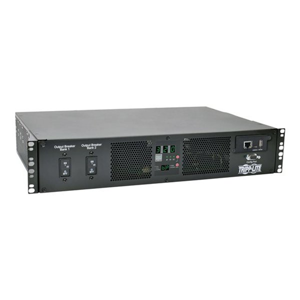 7.7kW Single-Phase Switched Automatic Transfer Switch PDU Two 200-240V IEC309 32A Blue Inputs 16-C13 2-C19 Outlets 2U TAA 7.7kW Single-Phase Switched Automatic Transfer Switch PDU Two 200-240V IEC309 32A Blue Inputs 16-C13 2-C19 Outlets 2U TAA