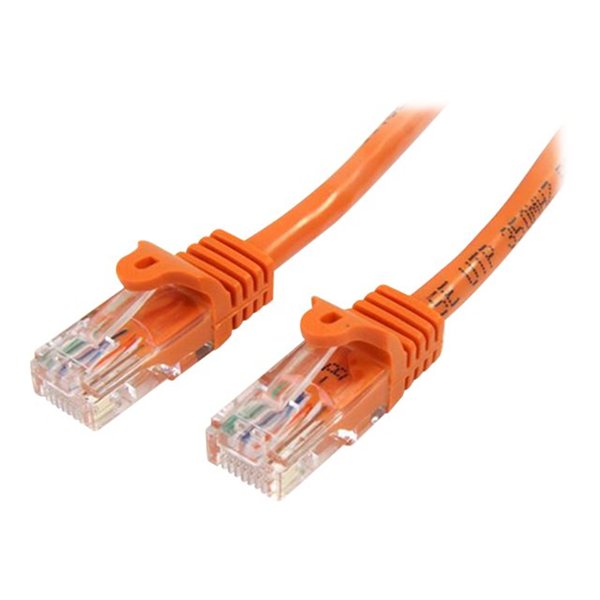 7m Orange Snagless Cat5e Patch Cable