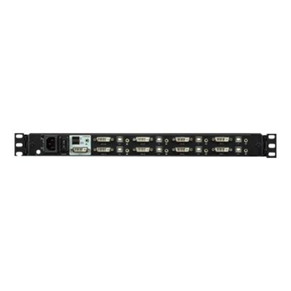 8-Port 17.3i DVI Full HD LCD KVM Switch(USB)-Swiss german Keyboard