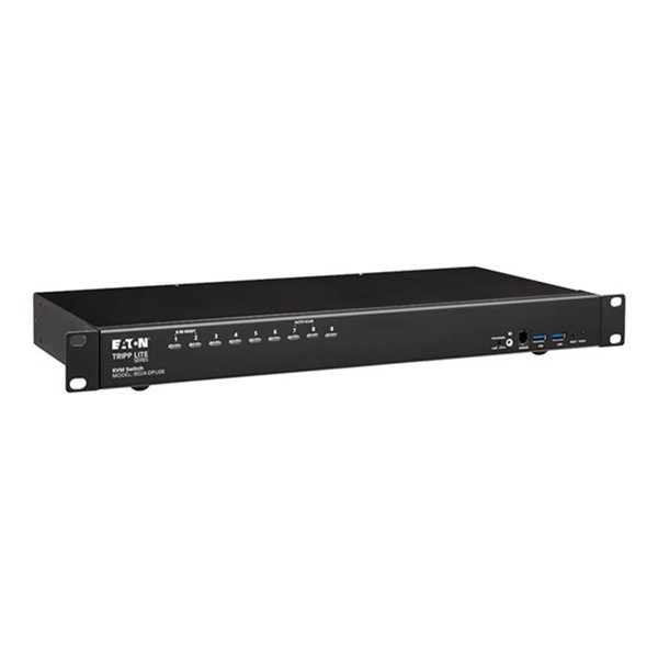 8-Port DisplayPort/USB KVM Switch with Audio/Video and USB Peripheral Sharing 4K 60 Hz 1U Rack-Mount