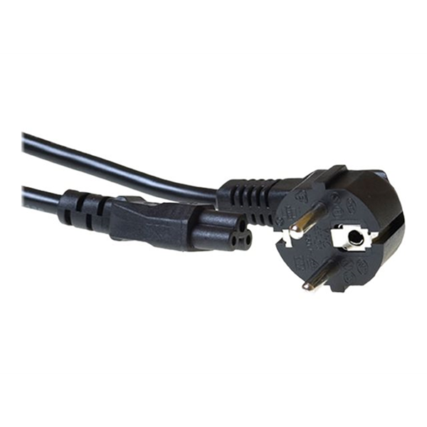 ACT Netsnoer CEE 7/7 male (haaks) - C5 zwart 0 5 m