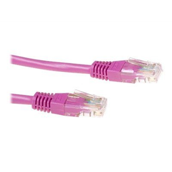 ACT Roze 5 meter U/UTP CAT6 patchkabel met RJ45 connectoren