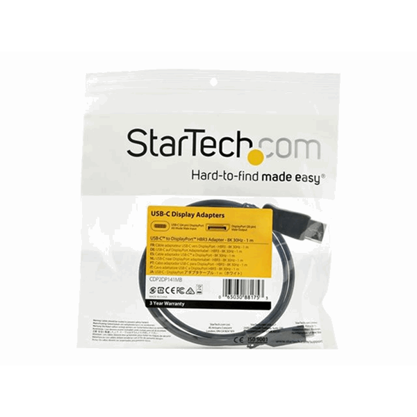 Adapter Cable - 8K USB-C to DP - 3.3 ft.