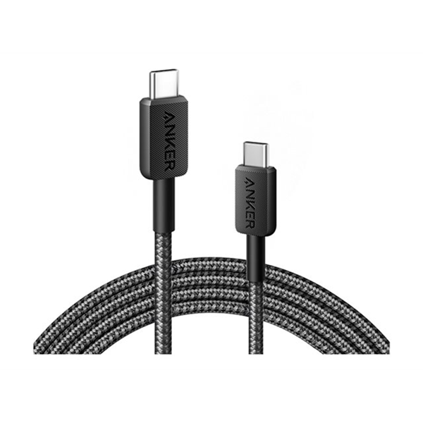 Anker 322 USB-C to USB-C Cable Nylon (1.8M Braided Black) 60W