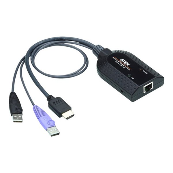 Aten USB HDMI KVM Adapter with Virtual Media CAC rea der Support and Audio De-Embedder