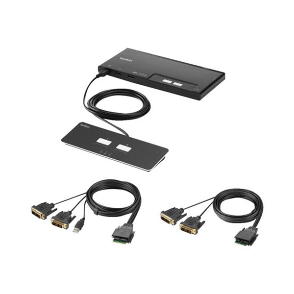 Belkin 2-Port Dual Head DVI Modular Secu