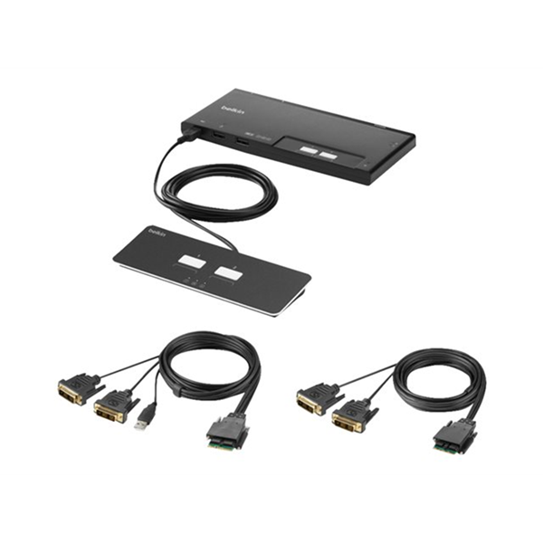 Belkin 2-Port Dual Head DVI Modular Secu