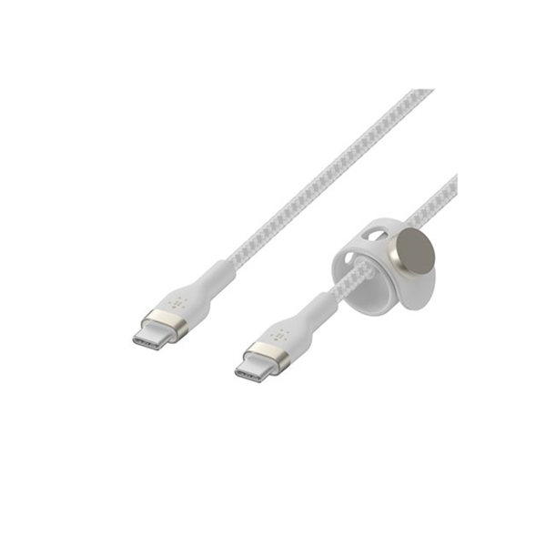 Belkin USB-C to USB-C 2.0 brd Sil 3M Wh Belkin USB-C to USB-C 2.0 brd Sil 3M Wh