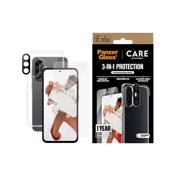 CARE by PanzerGlass - 3-in-1-beschermingspakket - beschermhoes - achterzijde behuizing voor mobiele telefoon