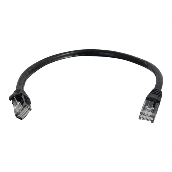 Cbl/0.5M Black CAT6PVC SLess UTP C
