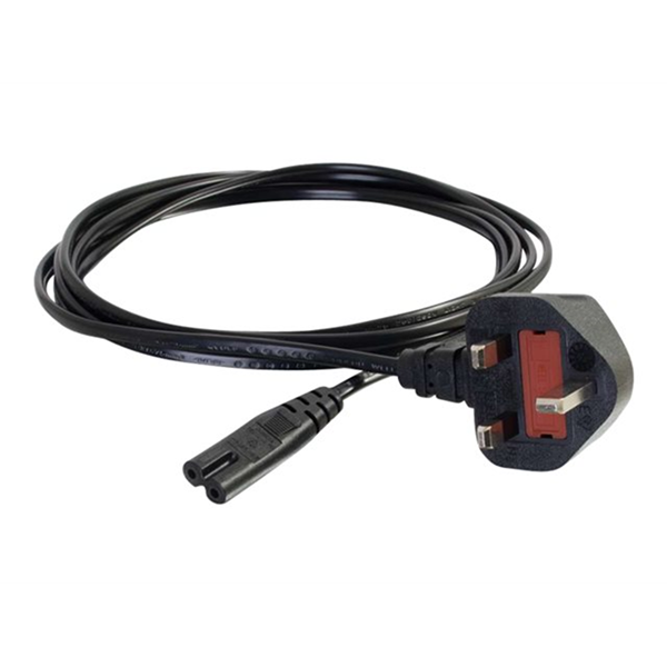 Cbl/2m BS1363 to IEC 60320 C7 Pwr Cord