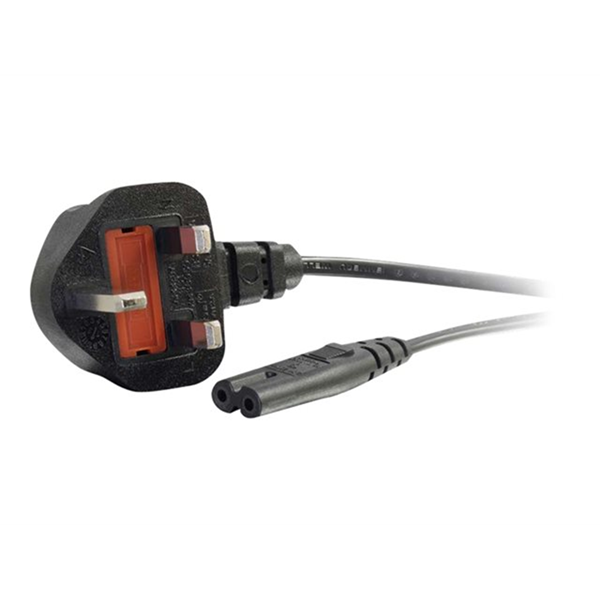 Cbl/3m BS1363 to IEC 60320 C7 Pwr Cord