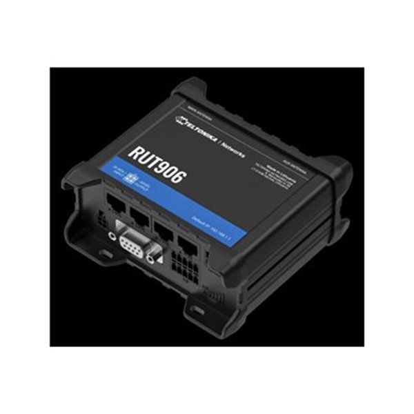 Cellular 4G router for industrial IoT applications supporting serial interfacesRS232 and RS485 MQTT BACnet I/Os Ethernet and more.