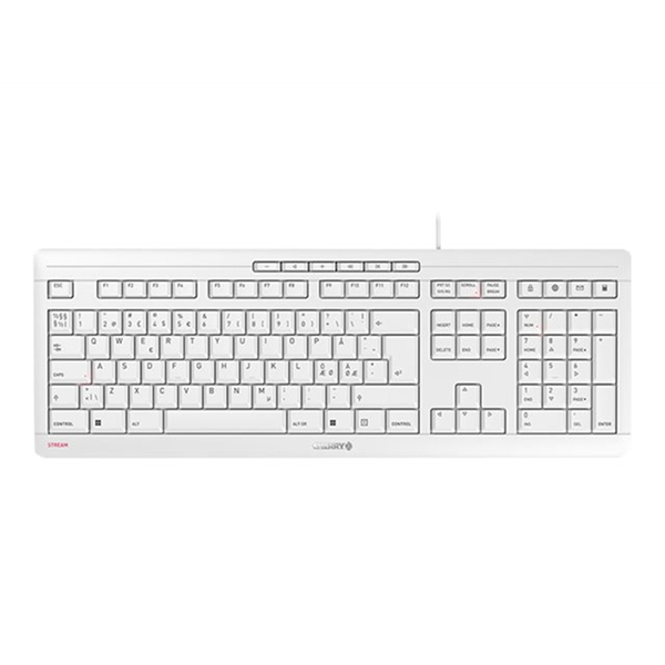 CHERRY STREAM Pale Grey KEYBOARD CORDED