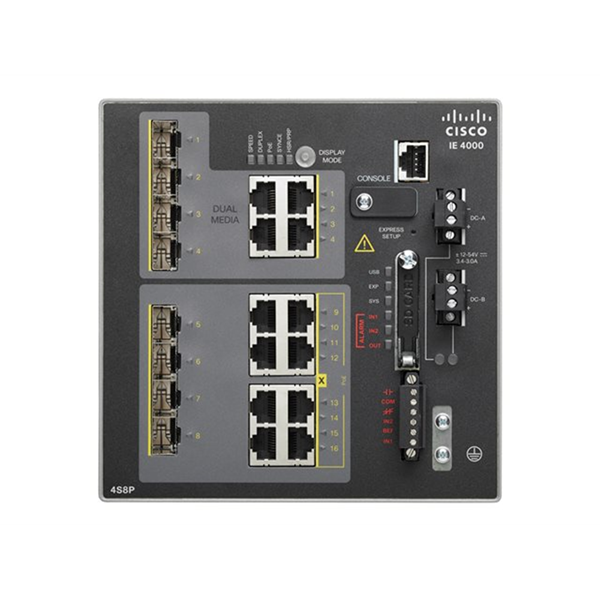 Cisco IE 4000 4xRJ45 10/100M 4xPoE 4x1G