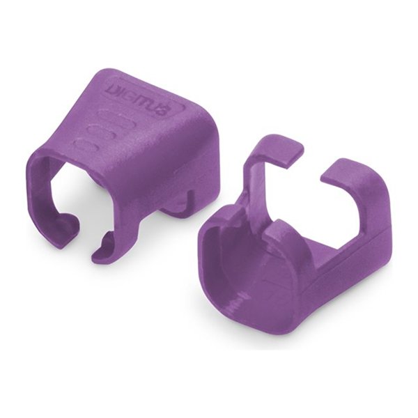 Color clips for RJ45 plugs color violet