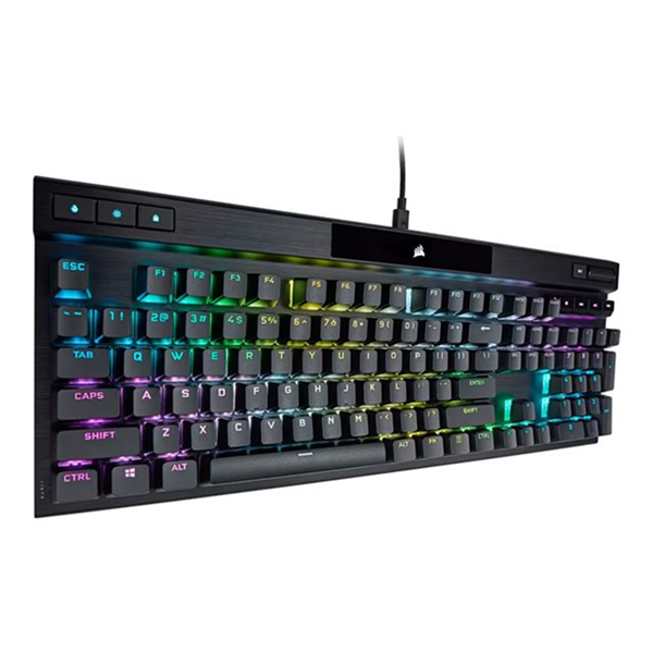 CORSAIR K70 RGB PRO Optical-Mechanical Gaming Keyboard Backlit RGB LED CORSAIR OPX Black Black PBT Keycaps (CH-910941A-NA) QWERTY
