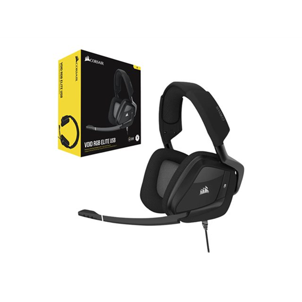 CORSAIR VOID RGB ELITE USB Premium Gaming Headset with 7.1 Surround Sound  Carbon (EU Version)