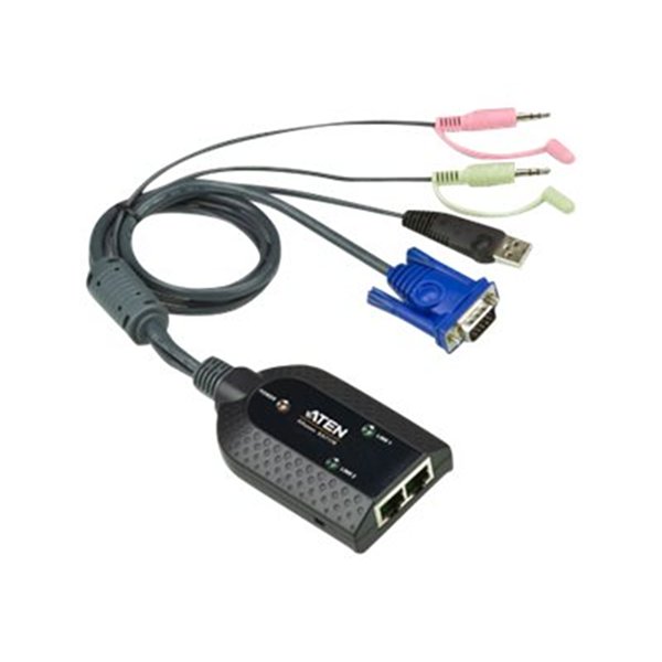 CPU Adapter/Console/Divers CPU Adapter/Consoles/Divers Dual USB - VGA to CAT5e/6 KVM Adapter Cable with Audio & VirtualMedia Support (for KM0932 only)