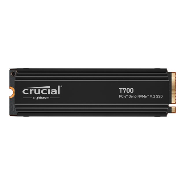 Crucial T700 1TB PCIe SSD with heatsink
