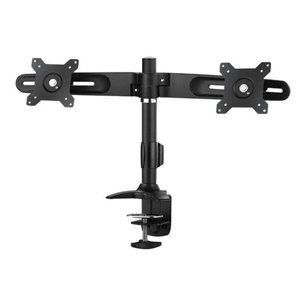 Desk Mounting Clamp for Dual Monitors 15-24i\Max 12kg per hinge\Tilt Max 20o\Swivel 20o\Rotate 360o