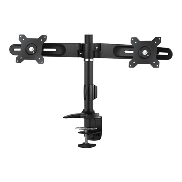 Desk Mounting Clamp for Dual Monitors 15-24i\Max 12kg per hinge\Tilt Max 20o\Swivel 20o\Rotate 360o Desk Mounting Clamp for Dual Monitors 15-24i\Max 12kg per hinge\Tilt Max 20o\Swivel 20o\Rotate 360o